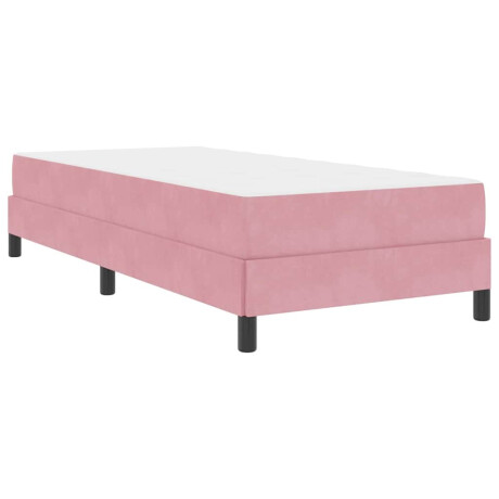 vidaXL Boxspringbed met matras Roze 90 x 190 cm Stof afbeelding2 - 1