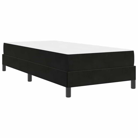vidaXL Boxspringbed met matras Zwart 100 x 200 cm Stof afbeelding2 - 1