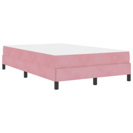 vidaXL Boxspringbed met matras Roze 120 x 190 cm Fluweel afbeelding2 - 1