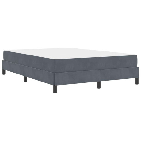 vidaXL Boxspringbed met matras Donkergrijs 140 x 190 cm Stof afbeelding2 - 1