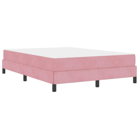 vidaXL Boxspringbed met matras Roze 140 x 190 cm Stof afbeelding2 - 1