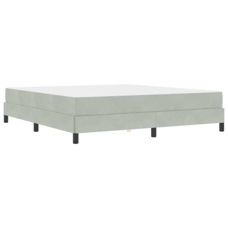 vidaXL Boxspringbed met matras Lichtgrijs 180 x 200 cm Stof afbeelding2 - 1