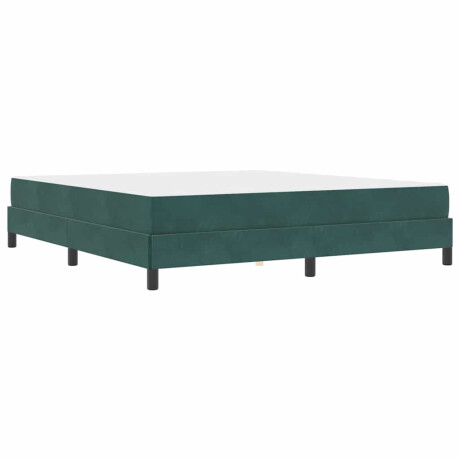 vidaXL Boxspringbed met matras Donkergroen 180 x 200 cm Stof afbeelding2 - 1