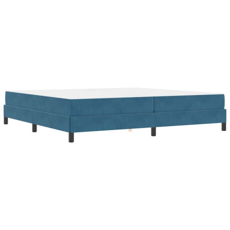 vidaXL Boxspringbed met matras Donkerblauw 200 x 200 cm Fluweel afbeelding2 - 1