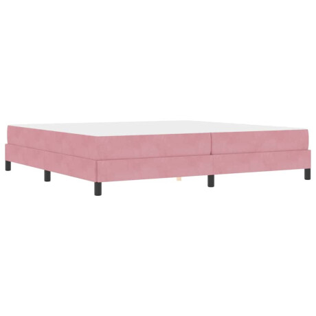 vidaXL Boxspringbed met matras Roze 200 x 200 cm Fluweel afbeelding2 - 1