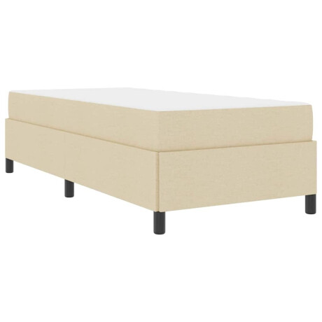 vidaXL Boxspring bed Taupe, Zwart 90 x 190 cm Stof, Engineered Hout afbeelding2 - 1