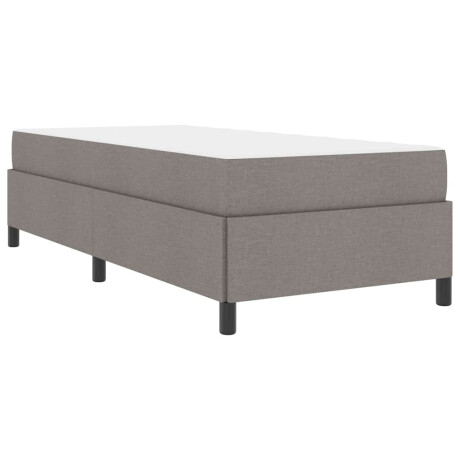 vidaXL Boxspring bed Taupe, Zwart 100 x 200 cm Stof, Engineered Hout afbeelding2 - 1