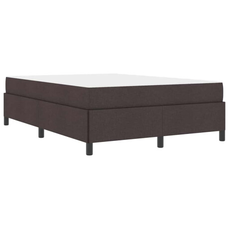 vidaXL Boxspring bed Bruin 140 x 200 cm Stof, Engineered Hout afbeelding2 - 1