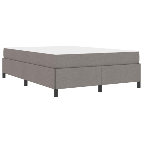 vidaXL Boxspring bed Taupe, Zwart 160 x 200 cm Stof, Engineered Hout afbeelding2 - 1