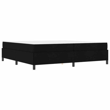 vidaXL Boxspring bed Zwart, Zwart 200 x 200 cm Stof, Engineered Hout afbeelding2 - 1