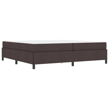 vidaXL Boxspring bed Bruin 200 x 200 cm Stof, Engineered Hout afbeelding2 - 1