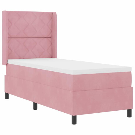 vidaXL Boxspring bed met hoofdeinde Roze 80 x 200 cm Fluweel afbeelding2 - 1