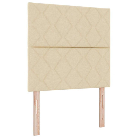 vidaXL Boxspring bed met matras met hoofdeinde Crème 120 x 190 cm Stof afbeelding2 - 1