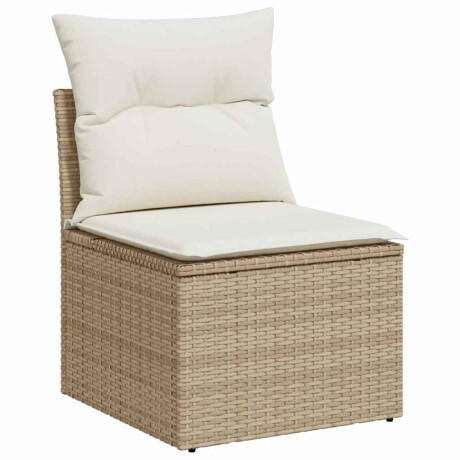 vidaXL 12-delige tuinsofa set met kussens Beige poly rattan acacia afbeelding2 - 1