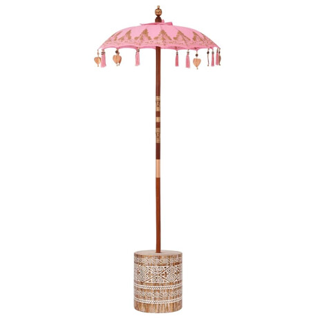 vidaXL Parasol met Basis 250 cm Katoen, Hout afbeelding2 - 1