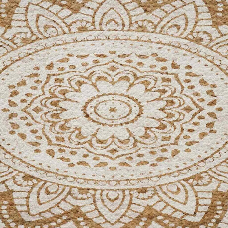 vidaXL Jute Tapijt Bloemen Naturel 205 x 305 cm Jute afbeelding2 - 1