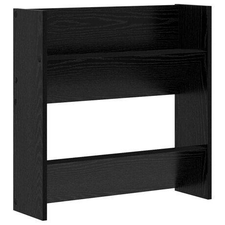 vidaXL Schoenenkast met plank Zwart Eiken 60 x 18 x 60 cm Bewerkt hout afbeelding2 - 1