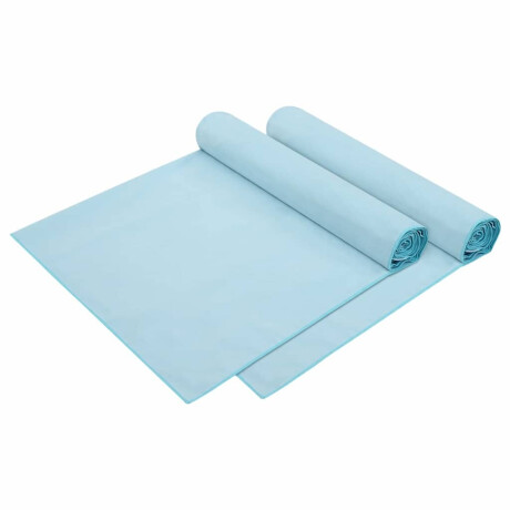 vidaXL Ligbedhanddoeken 2 pcs Blauw 210 x 75 cm Polyester en Polyamide afbeelding2 - 1