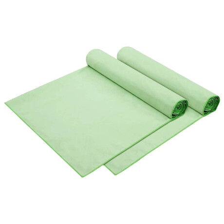 vidaXL Ligbedhanddoeken 2 pcs Groen 210 x 75 cm Polyester en Polyamide afbeelding2 - 1