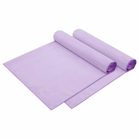 vidaXL Ligbedhanddoeken 2 pcs Paars 210 x 75 cm Polyester en Polyamide afbeelding2 - 1