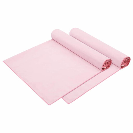 vidaXL Ligbedhanddoeken 2 pcs Roze 210 x 75 cm Polyester en Polyamide afbeelding2 - 1