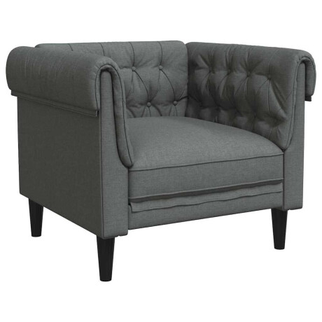 vidaXL Bank Donkergrijs 78,5 x 74,5 x 74,5 cm Polyester afbeelding2 - 1