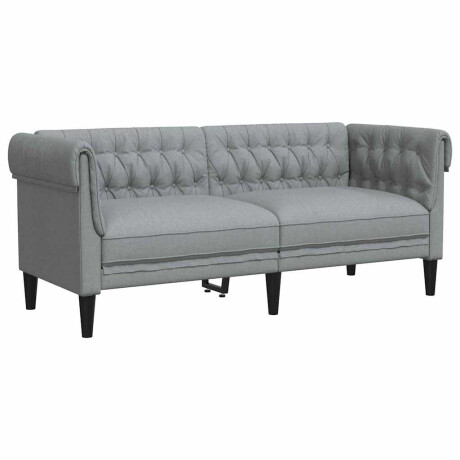 vidaXL Bank Lichtgrijs 182,5 x 74,5 x 74,5 cm Polyester afbeelding2 - 1