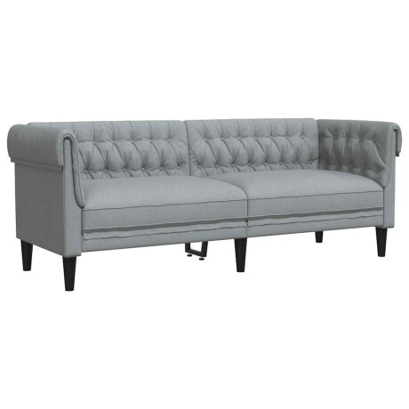 vidaXL Bank Lichtgrijs 201,5 x 74,5 x 74,5 cm Polyester afbeelding2 - 1