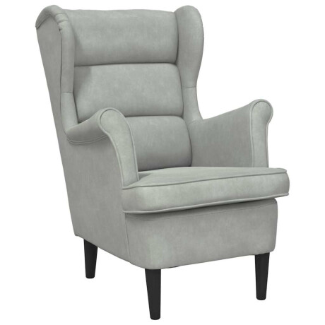 vidaXL Fauteuil Lichtgrijs Fluweel afbeelding2 - 1