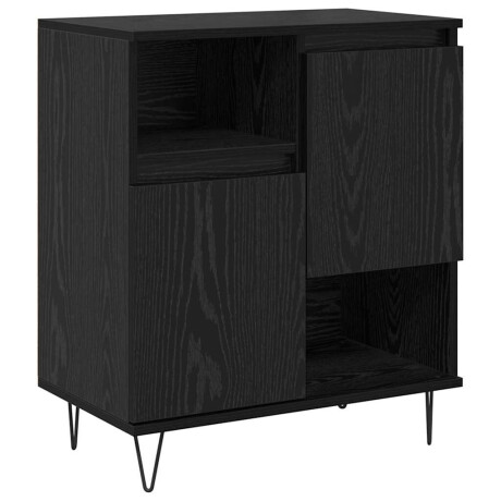 vidaXL Dressoir Zwart Eiken 60 x 35 x 70 cm afbeelding2 - 1