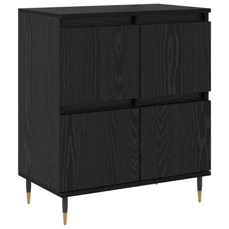 vidaXL Dressoir Zwart Eiken 60 x 35 x 70 cm afbeelding2 - 1