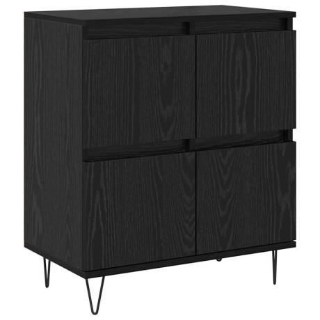 vidaXL Dressoir Zwart Eiken 60 x 35 x 70 cm afbeelding2 - 1