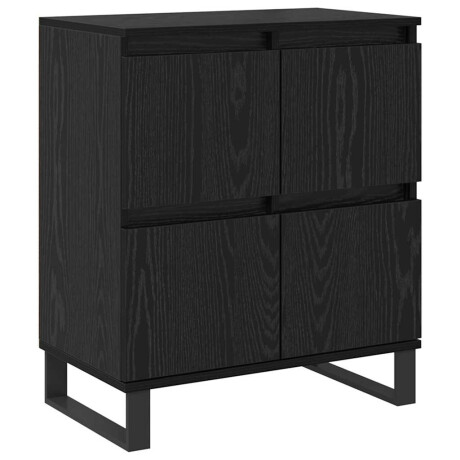 vidaXL Dressoir Zwart Eiken 60 x 35 x 70 cm afbeelding2 - 1