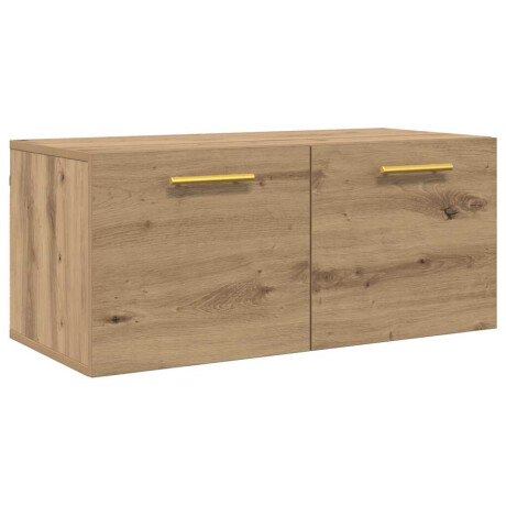 vidaXL Wandkast artisanaal eikenkleurig 80 x 36.5 x 35 cm Bewerkt hout afbeelding2 - 1