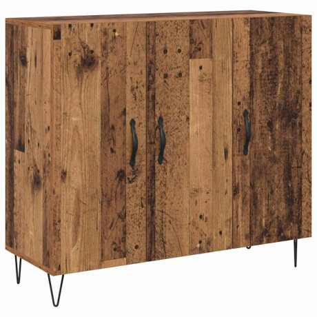 vidaXL Dressoir Oudhout 90 x 32,5 x 80 cm Bewerkt hout afbeelding2 - 1