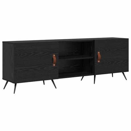 vidaXL TV-kast Zwart eiken 150 x 30 x 50 cm Bewerkt hout afbeelding2 - 1