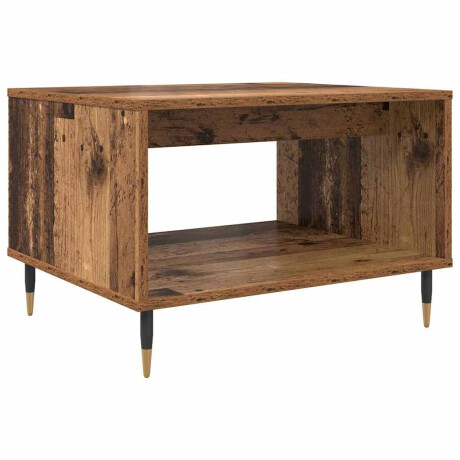 vidaXL Salontafel Oud hout 60 x 50 x 40 cm Bewerkt hout afbeelding2 - 1