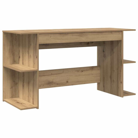 vidaXL Bureau met plank Anders met opslag artisanaal eikenkleurig Bewerkt hout afbeelding2 - 1