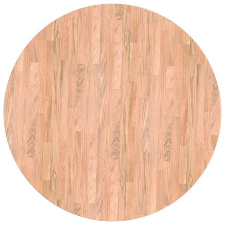 vidaXL Tafelblad Licht Bruin Ø 80 x 2,5 cm Massief Eikenhout afbeelding2 - 1