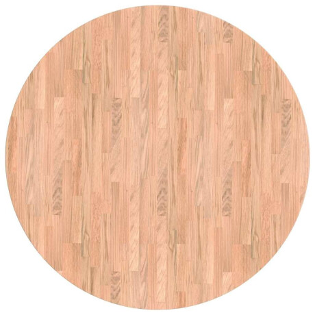 vidaXL Tafelblad Licht Bruin Ø 90 x 2,5 cm Massief Eikenhout afbeelding2 - 1
