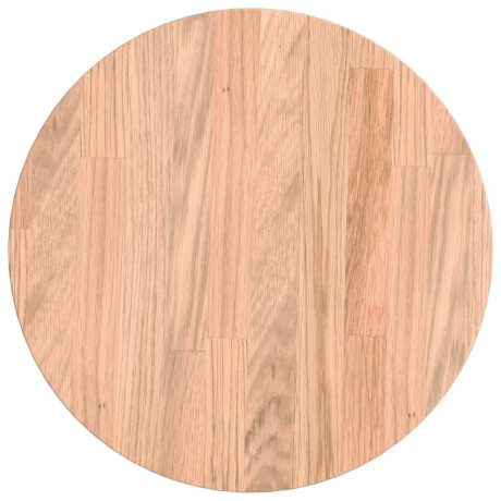 vidaXL Tafelblad Licht Bruin Ø 30 x 4 cm Massief Eikenhout afbeelding2 - 1