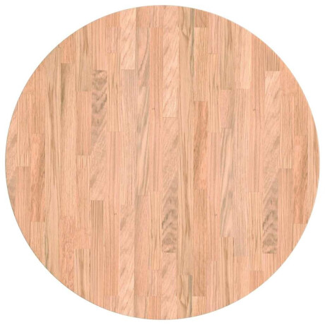 vidaXL Tafelblad Licht Bruin Ø 60 x 4 cm Massief Eikenhout afbeelding2 - 1