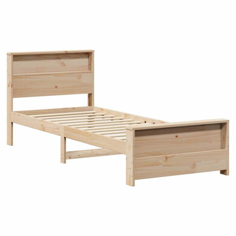 vidaXL Bedframe met hoofdeinde Bruin 90 x 200 cm Massief grenenhout afbeelding2 - 1