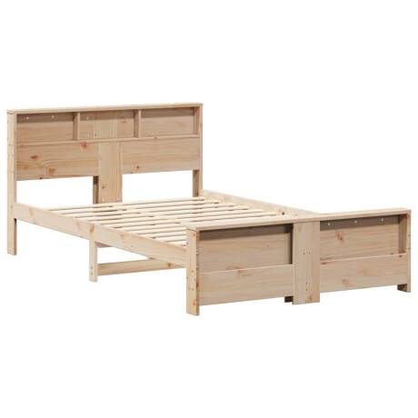 vidaXL Bedframe met hoofdeinde Bruin 135 x 190 cm Bewerkt hout afbeelding2 - 1