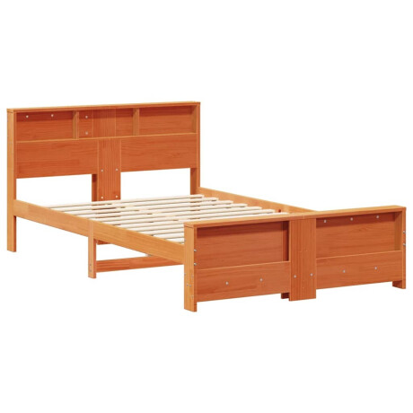vidaXL Bedframe met hoofdeinde Wasbruin 135 x 190 cm Bewerkt hout afbeelding2 - 1