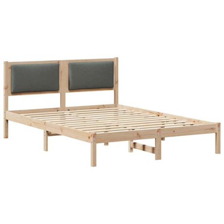 vidaXL Bedframe Donkergrijs 150 x 200 cm Massief grenenhout afbeelding2 - 1