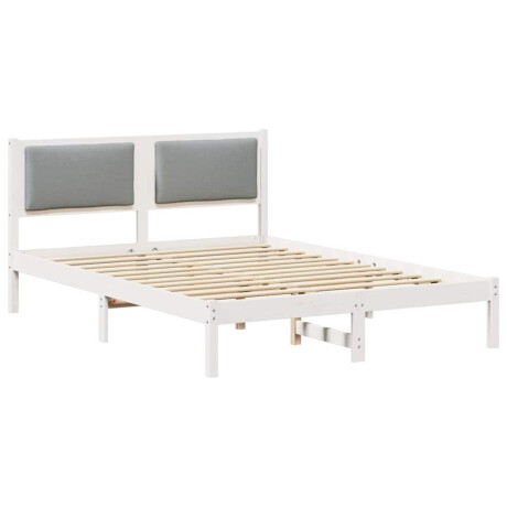 vidaXL Bedframe Lichtgrijs 140 x 200 cm Massief grenenhout afbeelding2 - 1