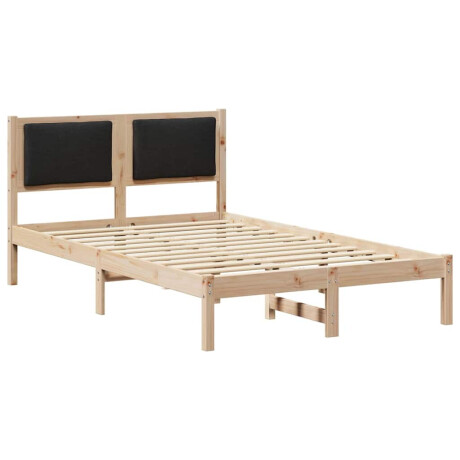 vidaXL Bedframe met hoofdeinde Zwart 120 x 200 cm Massief grenenhout afbeelding2 - 1
