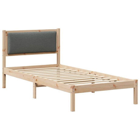 vidaXL Bedframe Donkergrijs 90 x 200 cm Massief grenenhout afbeelding2 - 1