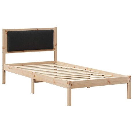 vidaXL Bedframe met hoofdeinde Zwart 90 x 200 cm Massief grenenhout afbeelding2 - 1